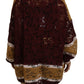 Maglione pullover multicolore con scollo a V