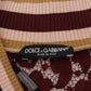 Maglione pullover multicolore con scollo a V