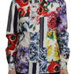 Elegantes Langarm-Top aus Baumwolle mit Blumenmuster