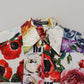 Elegantes Langarm-Top aus Baumwolle mit Blumenmuster
