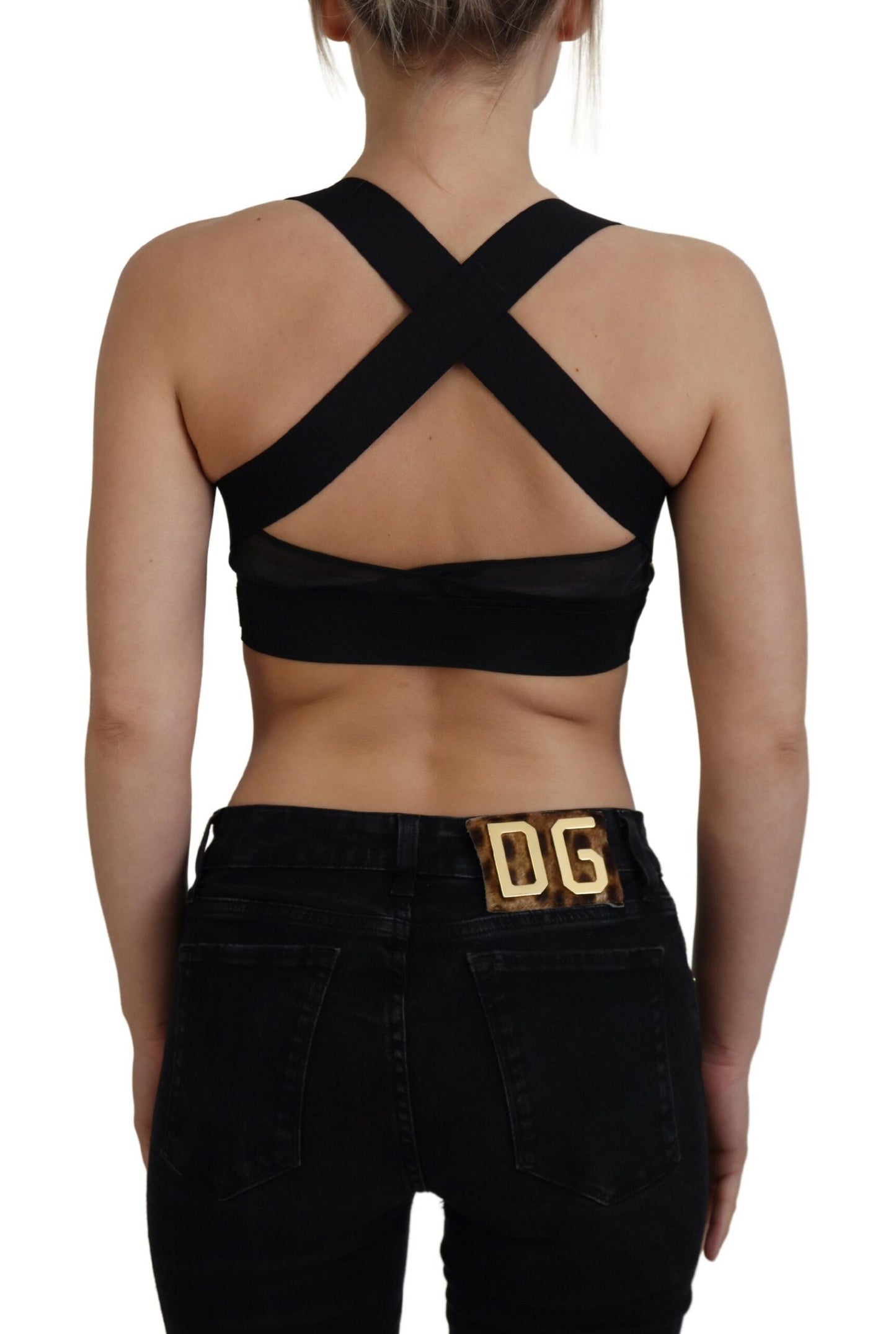 Elegantes Crop Top mit Frontreißverschluss