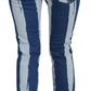 Jeans slim fit a righe eleganti in stile italiano