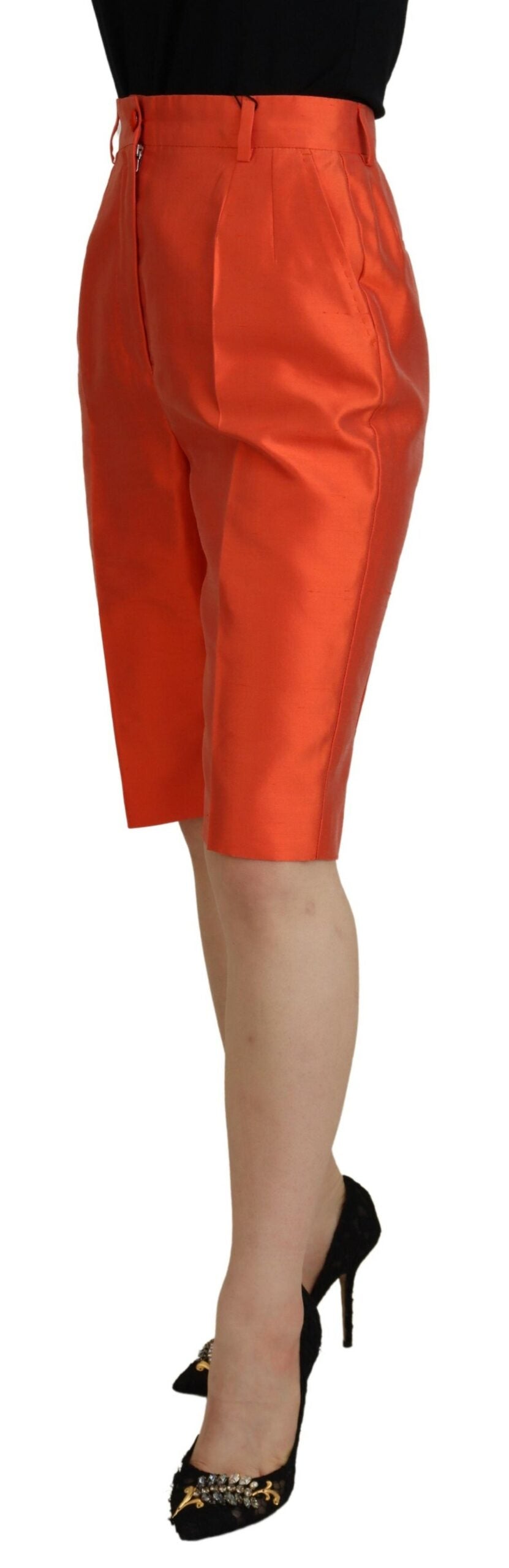 Pantaloni eleganti in seta a vita alta