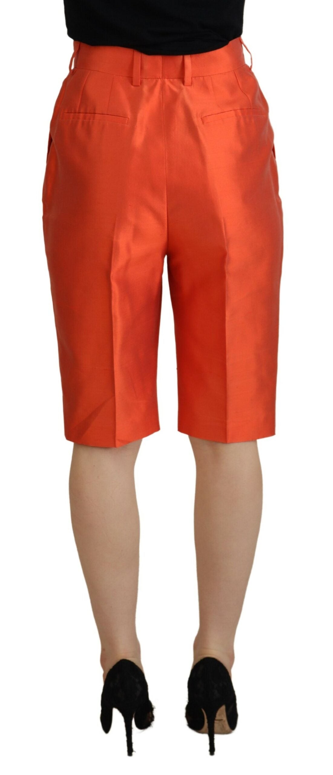 Pantaloni eleganti in seta a vita alta