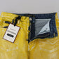 Jeans dritti a vita alta chic in giallo brillante