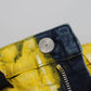 Jeans dritti a vita alta chic in giallo brillante