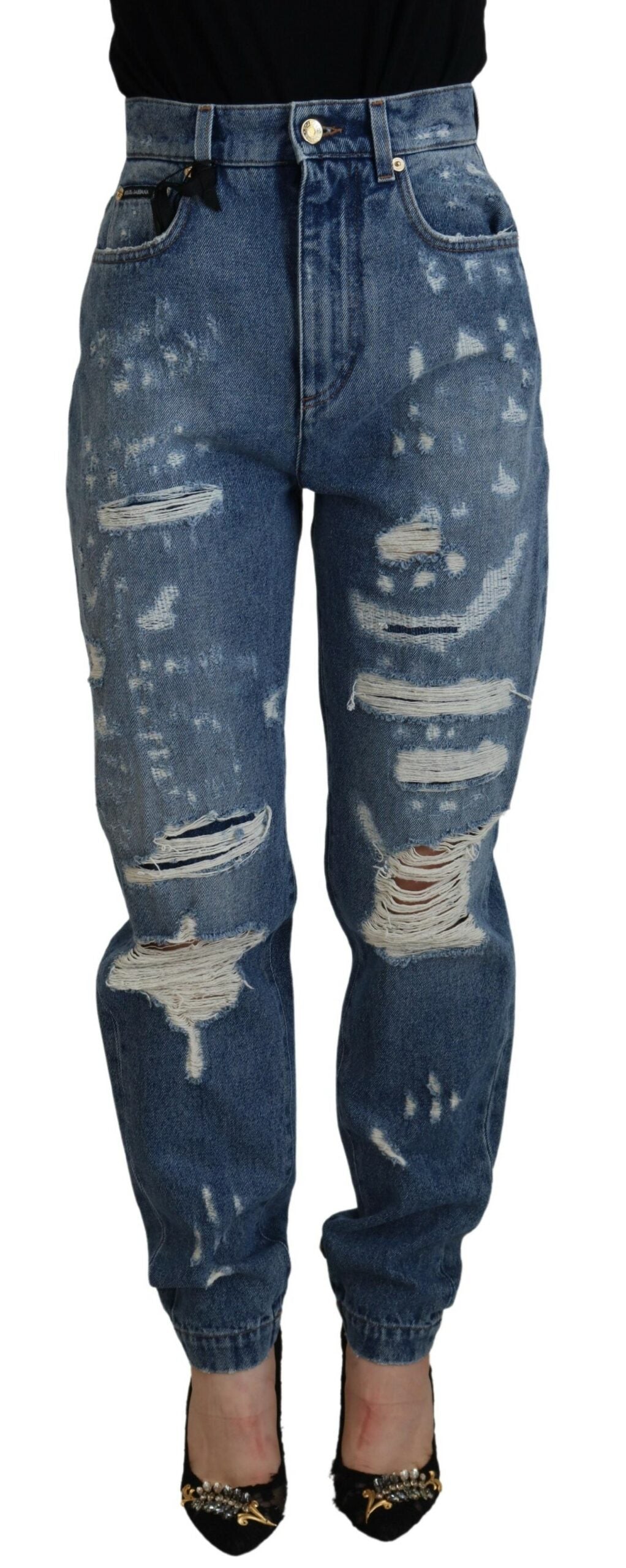 Eleganti jeans skinny a vita alta