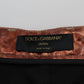Skinny Jeans mit hoher Taille in Metallic-Bronze
