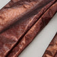Skinny Jeans mit hoher Taille in Metallic-Bronze