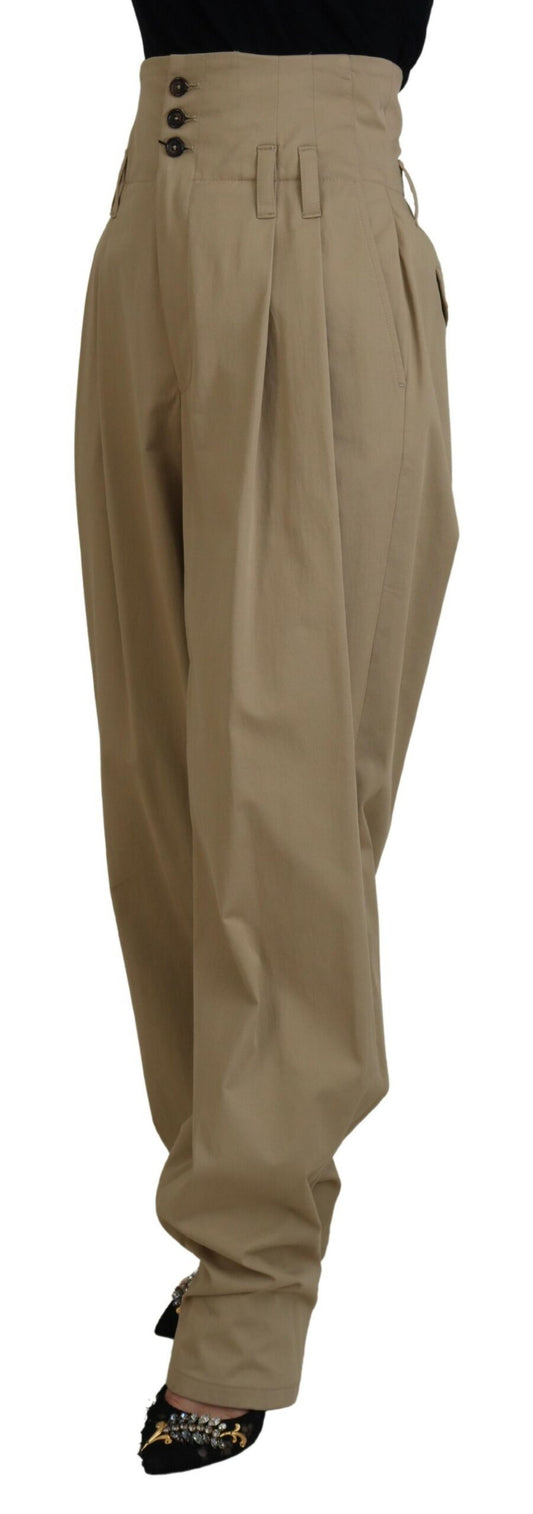 Pantaloni eleganti affusolati a vita alta