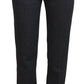 Pantaloni affusolati eleganti a righe grigie
