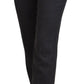 Pantaloni affusolati eleganti a righe grigie