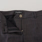 Pantaloni affusolati eleganti a righe grigie