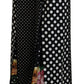 Pantaloni eleganti a pois a vita alta