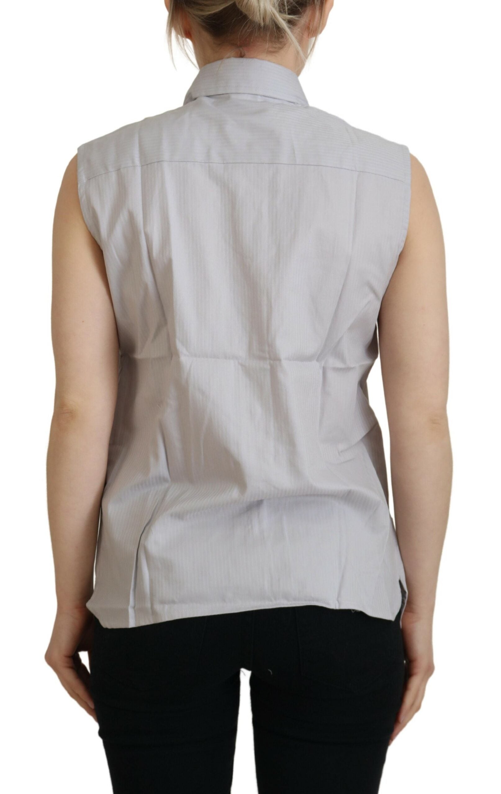 Elegantes ärmelloses Poloshirt aus Baumwolle
