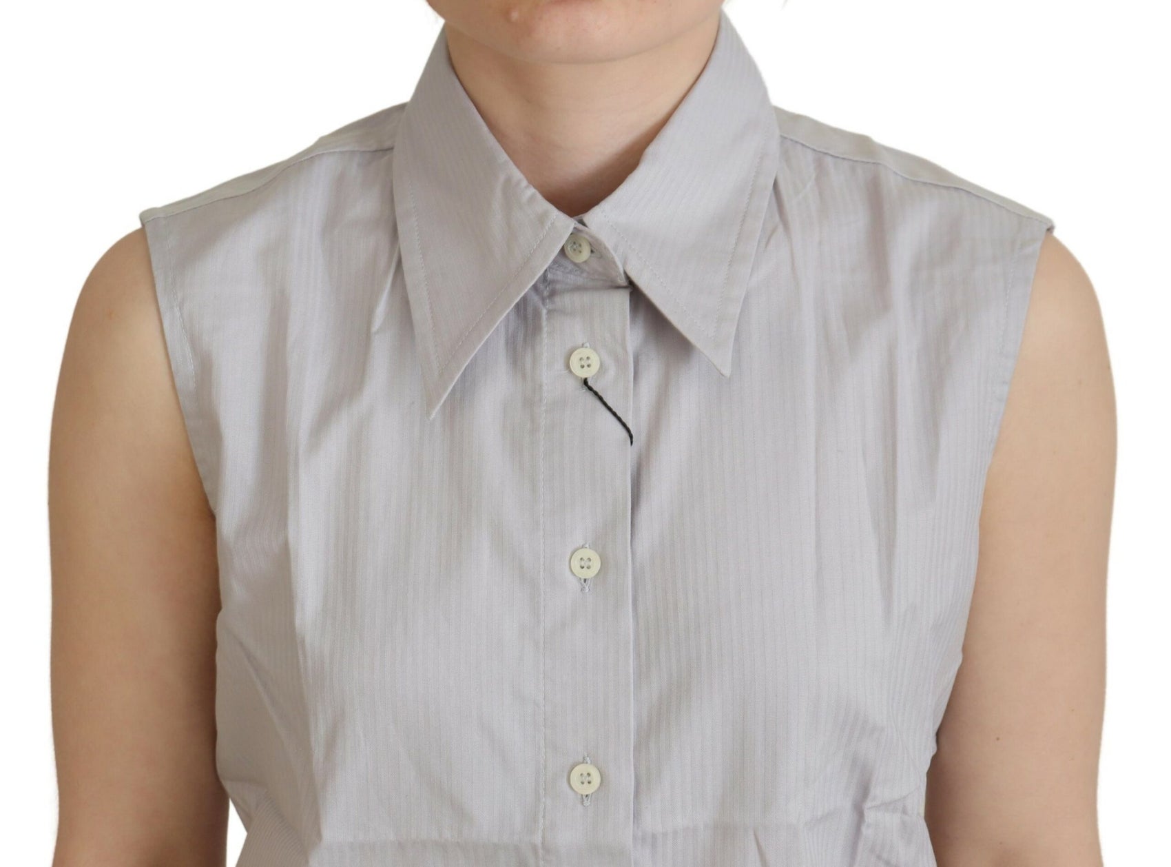 Elegantes ärmelloses Poloshirt aus Baumwolle