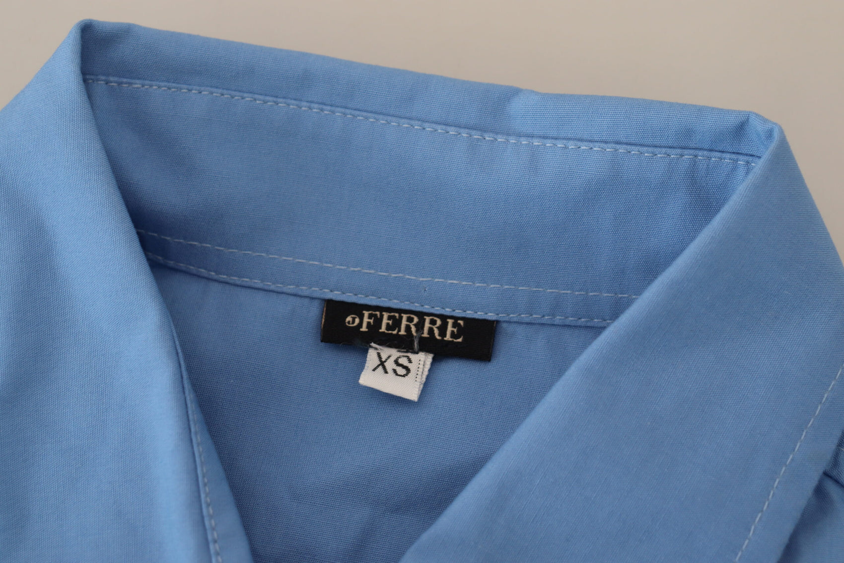 Elegantes Langarm-Poloshirt aus Baumwolle in Blau