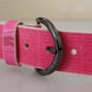 Elegant Pink Leather Fashion Belt