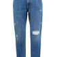 Jeans da uomo in cotone blu