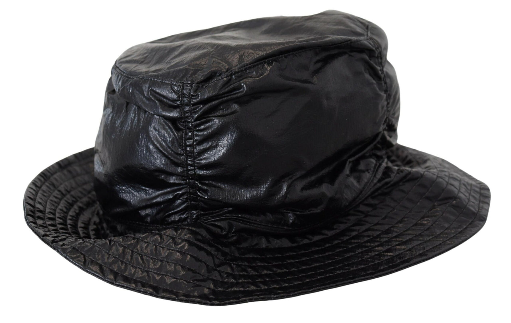 Elegante schwarze Bucket Cap mit Logodetail
