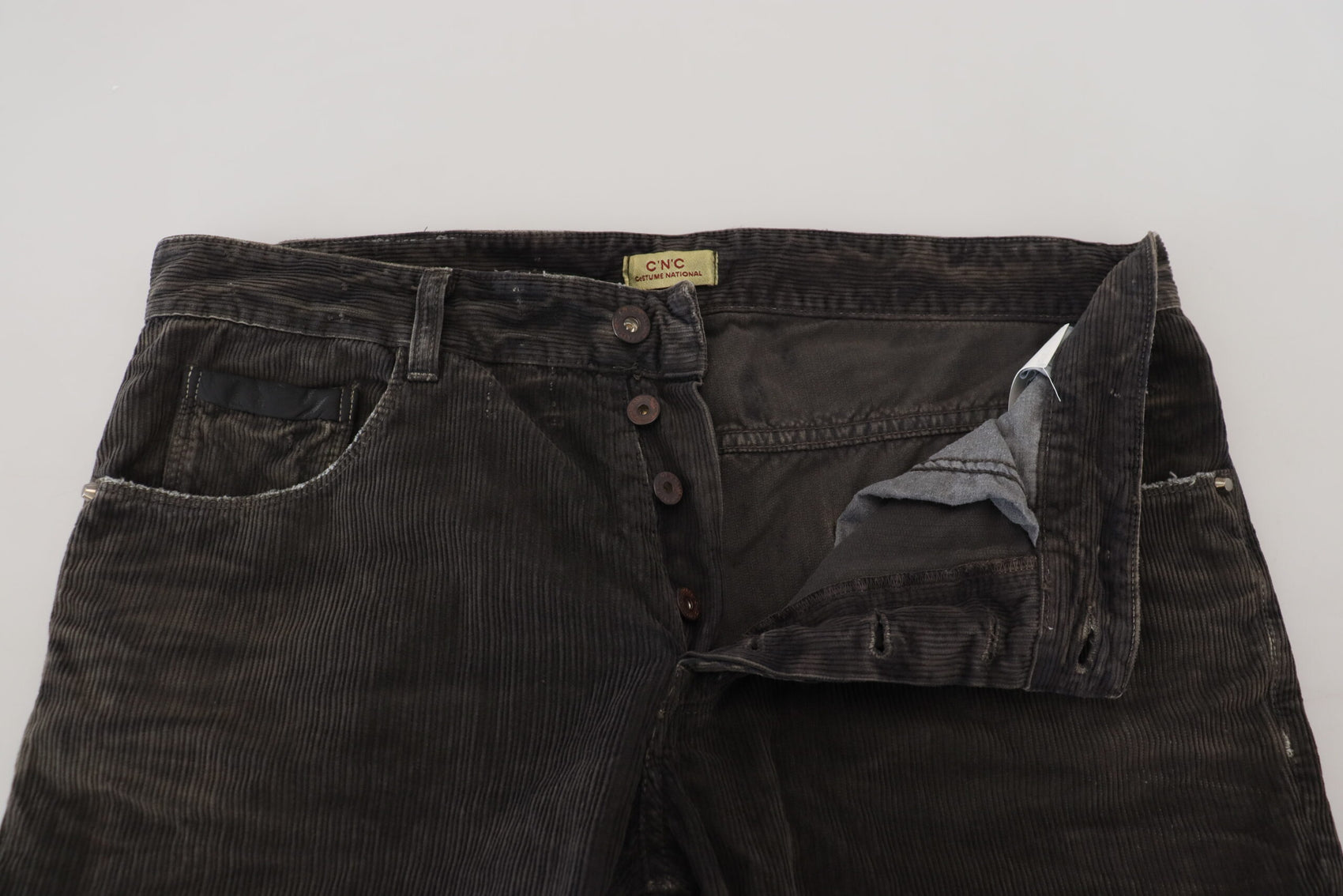 Stilvolle graue Cordjeans