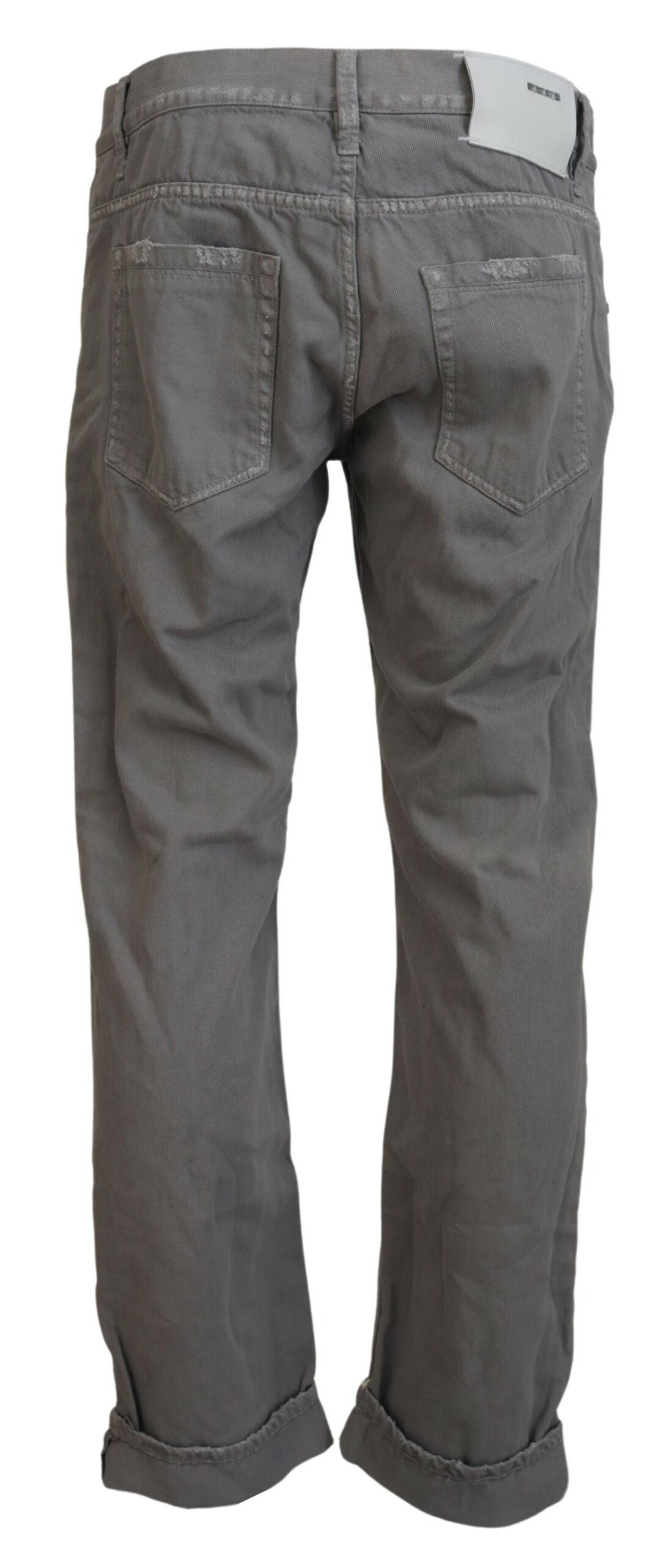 Elegante Jeans in normalem, grauem Denim