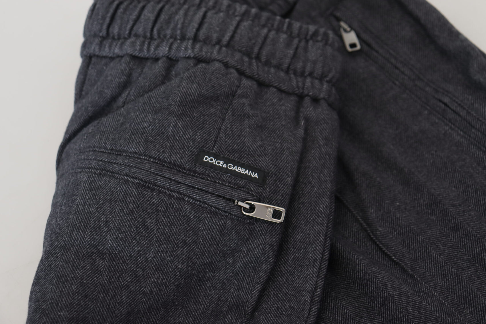 Elegante graue Baumwoll-Jogginghose für Herren
