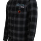 Elegantes schwarz-graues Button-Down-Hemd