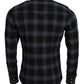 Elegantes schwarz-graues Button-Down-Hemd