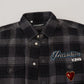 Elegantes schwarz-graues Button-Down-Hemd