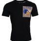 Schickes schwarzes Baumwoll-T-Shirt für den modernen Mann