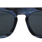 Elegante blaue Acetat-Sonnenbrille