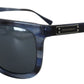 Elegante blaue Acetat-Sonnenbrille