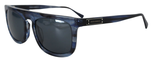 Eleganti occhiali da sole in acetato blu