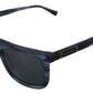 Elegante blaue Acetat-Sonnenbrille