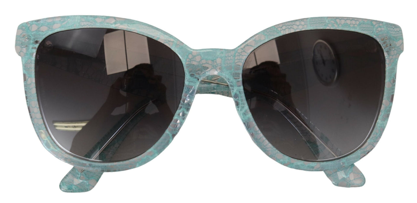 Elegante Sonnenbrille mit blauem Spitzendetail