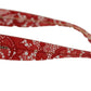 Elegante rote Sonnenbrille mit Spitzendetail