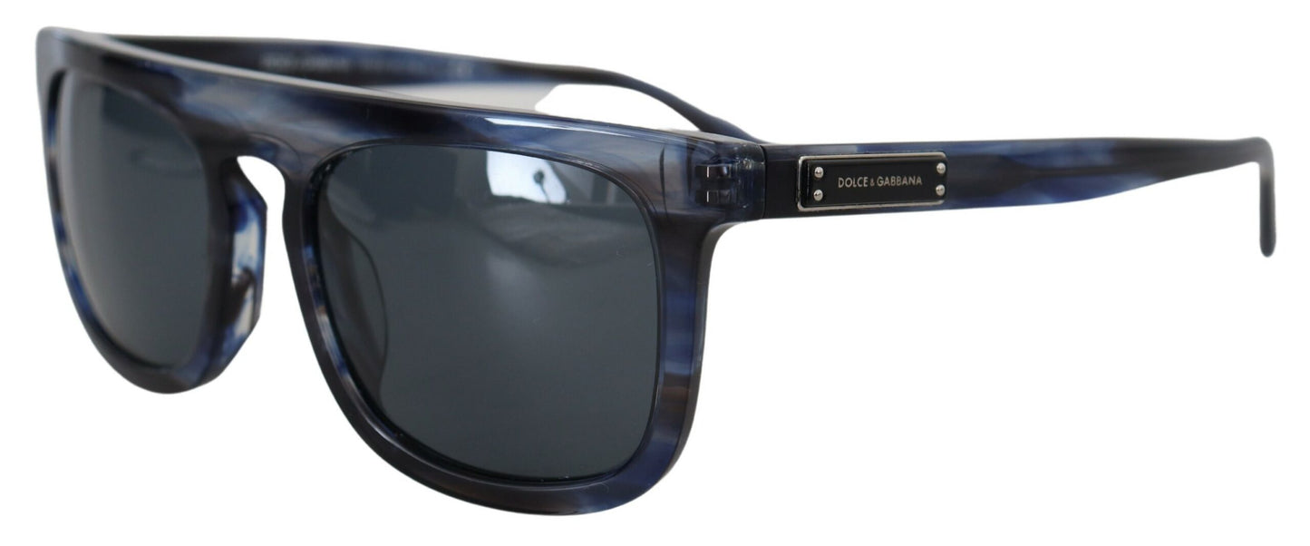 Elegante blaue Acetat-Sonnenbrille für Damen