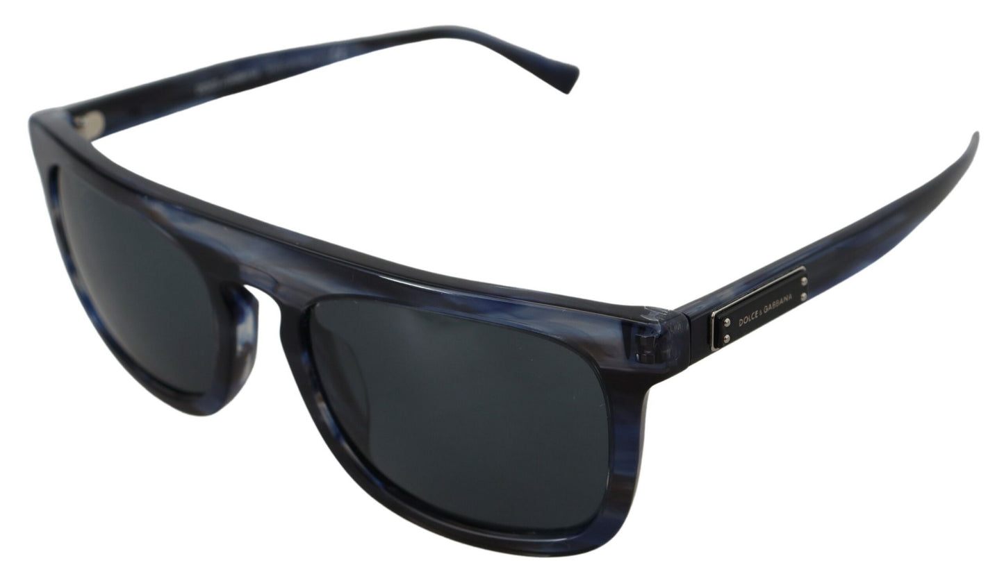 Elegante blaue Acetat-Sonnenbrille für Damen