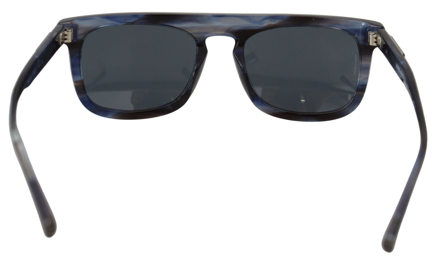 Elegante blaue Acetat-Sonnenbrille für Damen