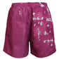 Boxer da bagno con stampa tie-dye rosa