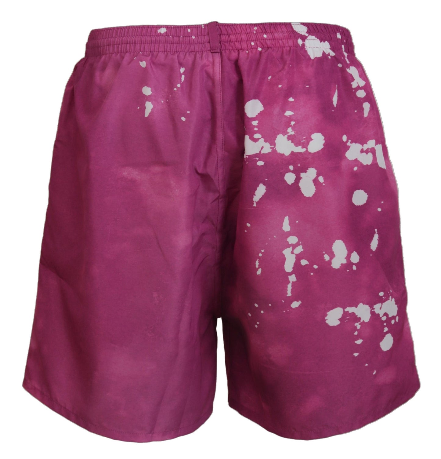 Rosafarbene Badeshorts mit Batikmuster