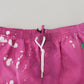 Boxer da bagno con stampa tie-dye rosa