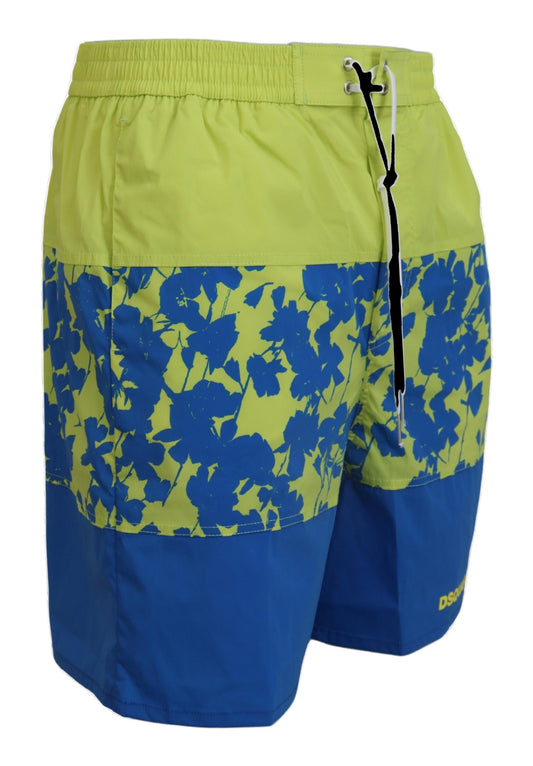 Pantaloncini da bagno boxer blu verde squisiti