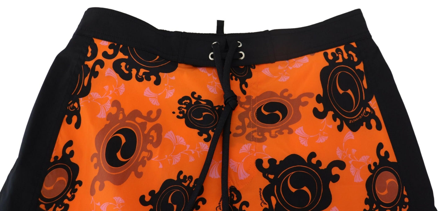 Schicke orange Badeshorts Boxer für Herren