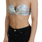 Silber schimmerndes Bustier-Top