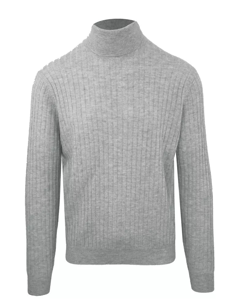 Elegante maglione a collo alto in lana e cashmere