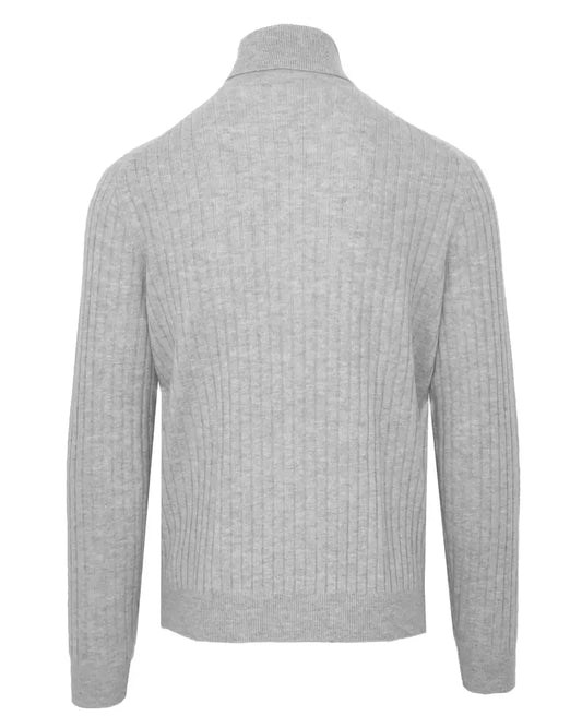 Elegante maglione a collo alto in lana e cashmere