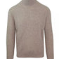 Beige Cashmere-Wool Blend Turtleneck Sweater