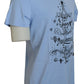 Elegantes hellblaues Baumwoll-T-Shirt